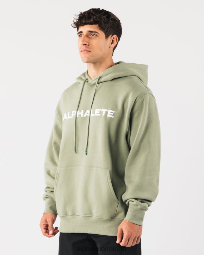 Clothing IE Alphalete Men Core Hoodie Sage Green 2L4400626 - Image 3