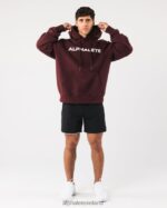 Clothing IE Alphalete Men Core Hoodie Sangria Red 2L4400628 - Image 2