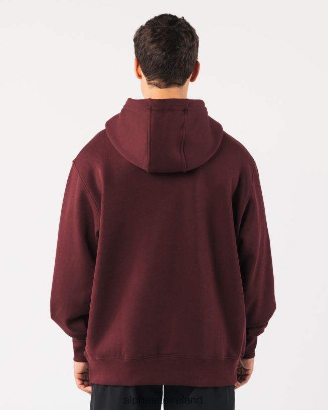 Clothing IE Alphalete Men Core Hoodie Sangria Red 2L4400628 - Image 4