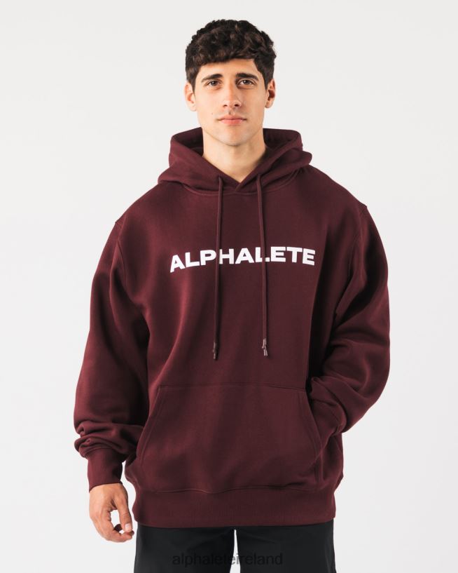 Clothing IE Alphalete Men Core Hoodie Sangria Red 2L4400628 - Image 1