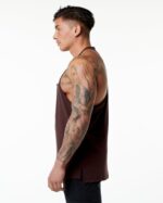 Clothing IE Alphalete Men Emblem Stringer Burgundy Red 2L4400606 - Image 3