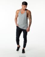 Clothing IE Alphalete Men Emblem Stringer Heather Grey 2L4400601 - Image 4