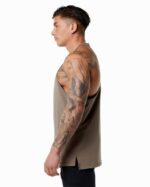 Clothing IE Alphalete Men Emblem Stringer Mocha Brown 2L4400602 - Image 3