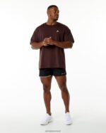 Clothing IE Alphalete Men Emblem Tee Burgundy Red 2L4400551 - Image 2