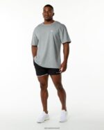 Clothing IE Alphalete Men Emblem Tee Heather Grey 2L4400550 - Image 2