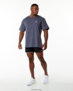 Clothing IE Alphalete Men Emblem Tee Muted Purple 2L4400552 - Image 2
