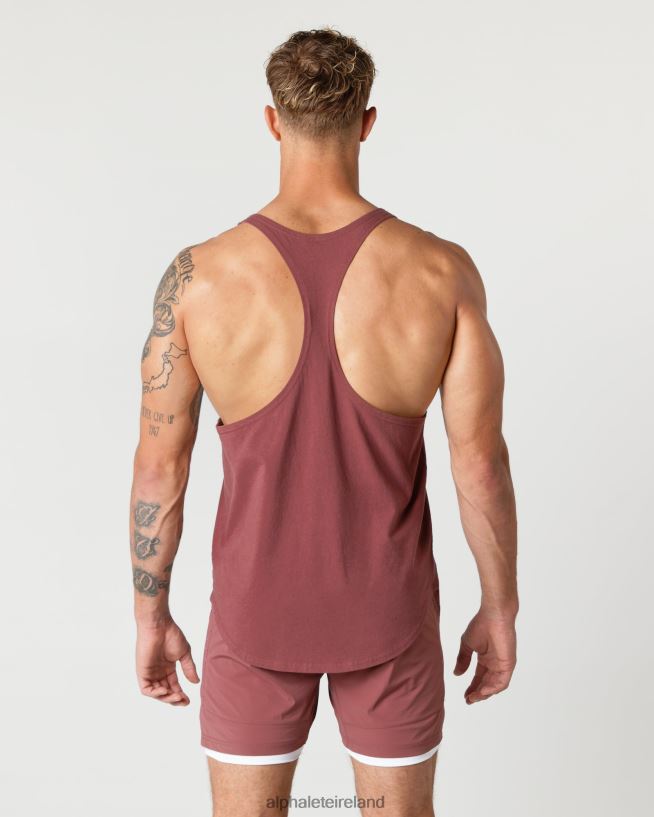 Clothing IE Alphalete Men Heavy Cotton Core Stringer Autumn Red 2L4400595 - Image 2