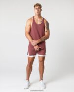 Clothing IE Alphalete Men Heavy Cotton Core Stringer Autumn Red 2L4400595 - Image 3