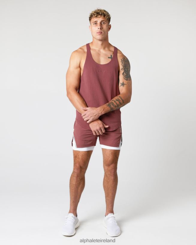 Clothing IE Alphalete Men Heavy Cotton Core Stringer Autumn Red 2L4400595 - Image 3