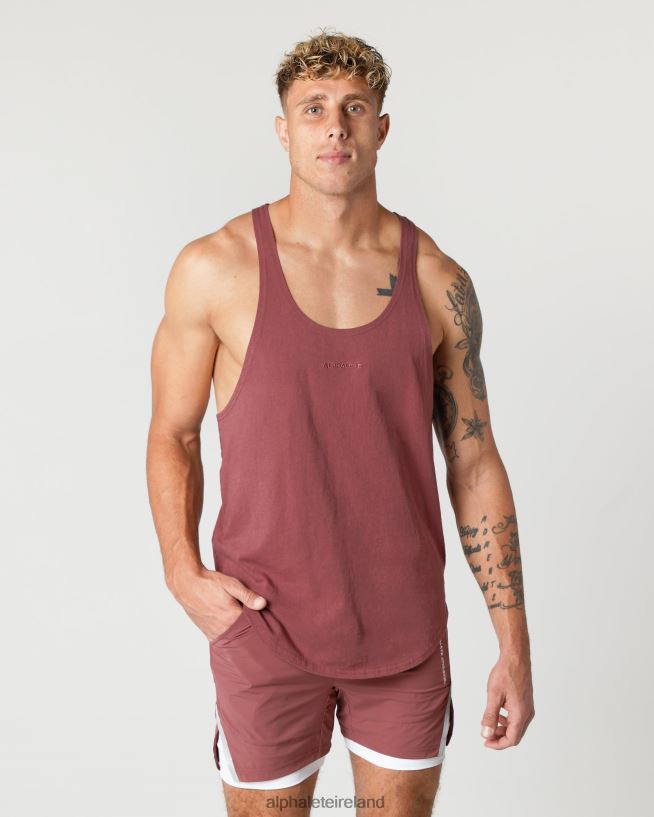 Clothing IE Alphalete Men Heavy Cotton Core Stringer Autumn Red 2L4400595 - Image 1
