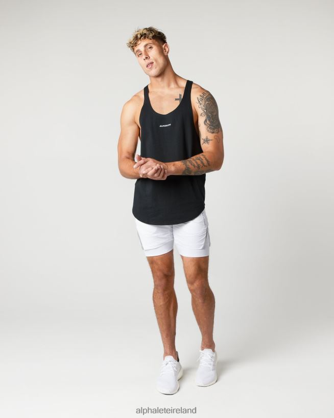 Clothing IE Alphalete Men Heavy Cotton Core Stringer Black 2L4400600 - Image 3