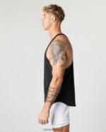 Clothing IE Alphalete Men Heavy Cotton Core Stringer Black 2L4400600 - Image 4