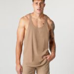 Clothing IE Alphalete Men Heavy Cotton Core Stringer Chai Brown 2L4400596