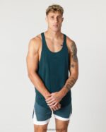 Clothing IE Alphalete Men Heavy Cotton Core Stringer Midnight Blue 2L4400598