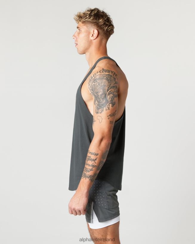 Clothing IE Alphalete Men Heavy Cotton Core Stringer Shadow Grey 2L4400599 - Image 4