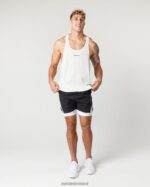 Clothing IE Alphalete Men Heavy Cotton Core Stringer Shell White 2L4400594 - Image 3