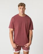 Clothing IE Alphalete Men Heavy Cotton Core Tee Autumn Red 2L4400547
