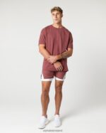 Clothing IE Alphalete Men Heavy Cotton Core Tee Autumn Red 2L4400547 - Image 3