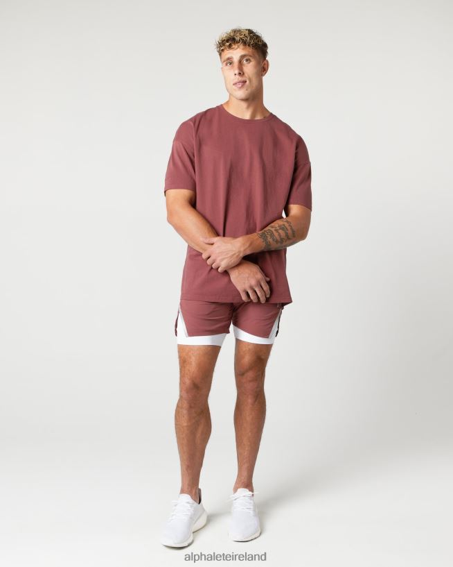 Clothing IE Alphalete Men Heavy Cotton Core Tee Autumn Red 2L4400547 - Image 3