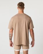 Clothing IE Alphalete Men Heavy Cotton Core Tee Chai Brown 2L4400548 - Image 2