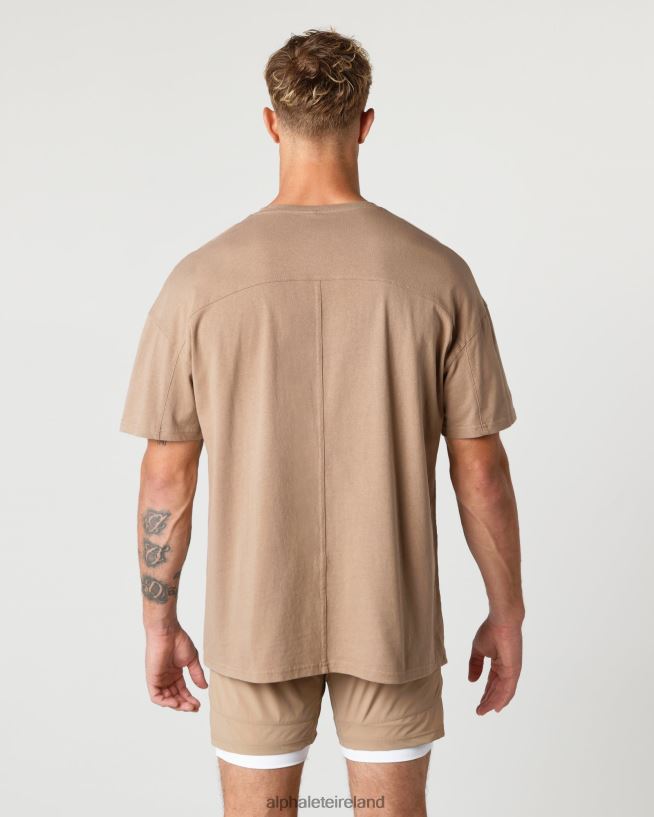 Clothing IE Alphalete Men Heavy Cotton Core Tee Chai Brown 2L4400548 - Image 2