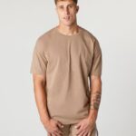 Clothing IE Alphalete Men Heavy Cotton Core Tee Chai Brown 2L4400548