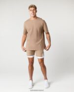 Clothing IE Alphalete Men Heavy Cotton Core Tee Chai Brown 2L4400548 - Image 3