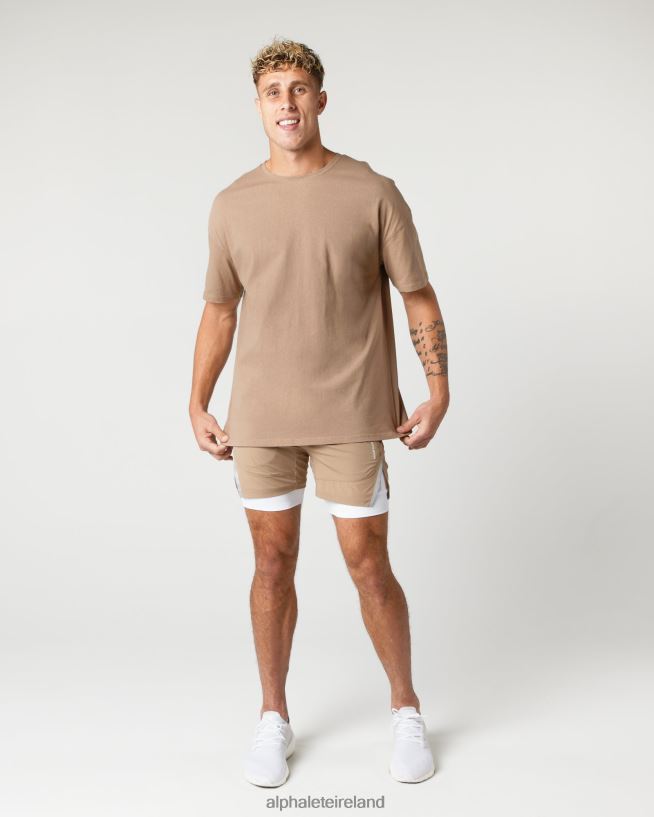 Clothing IE Alphalete Men Heavy Cotton Core Tee Chai Brown 2L4400548 - Image 3