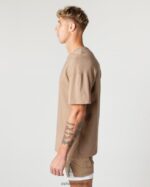 Clothing IE Alphalete Men Heavy Cotton Core Tee Chai Brown 2L4400548 - Image 4