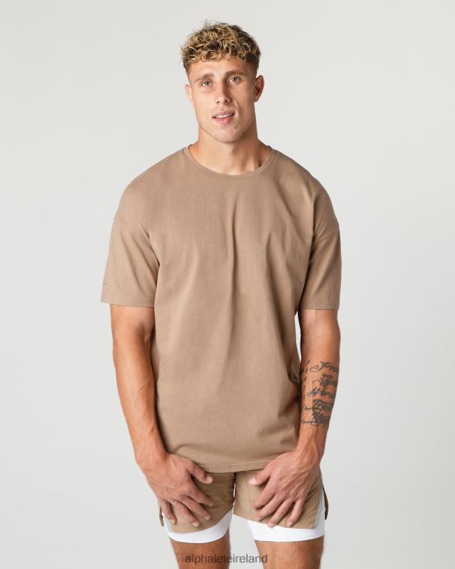 Clothing IE Alphalete Men Heavy Cotton Core Tee Chai Brown 2L4400548 - Image 1