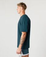 Clothing IE Alphalete Men Heavy Cotton Core Tee Midnight Blue 2L4400549 - Image 4
