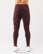 Clothing IE Alphalete Men Identity Cargo Sangria Red 2L4400731 - Image 2