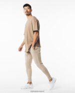 Clothing IE Alphalete Men Identity Jogger Linen Brown 2L4400723 - Image 4