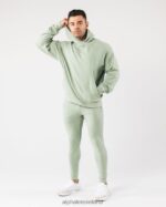 Clothing IE Alphalete Men Identity Pro Hoodie Sage Green 2L4400622 - Image 2
