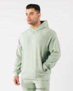 Clothing IE Alphalete Men Identity Pro Hoodie Sage Green 2L4400622 - Image 3