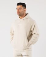Clothing IE Alphalete Men Identity Pro Hoodie Sea Shell Brown 2L4400621 - Image 3