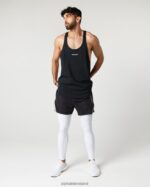 Clothing IE Alphalete Men Infinity 2-in-1 Speed Short 5.5" Black/White 2L4400691 - Image 2