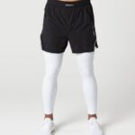 Clothing IE Alphalete Men Infinity 2-in-1 Speed Short 5.5" Black/White 2L4400691