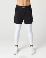 Clothing IE Alphalete Men Infinity 2-in-1 Speed Short 5.5" Black/White 2L4400691