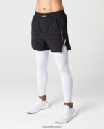 Clothing IE Alphalete Men Infinity 2-in-1 Speed Short 5.5" Black/White 2L4400691 - Image 3