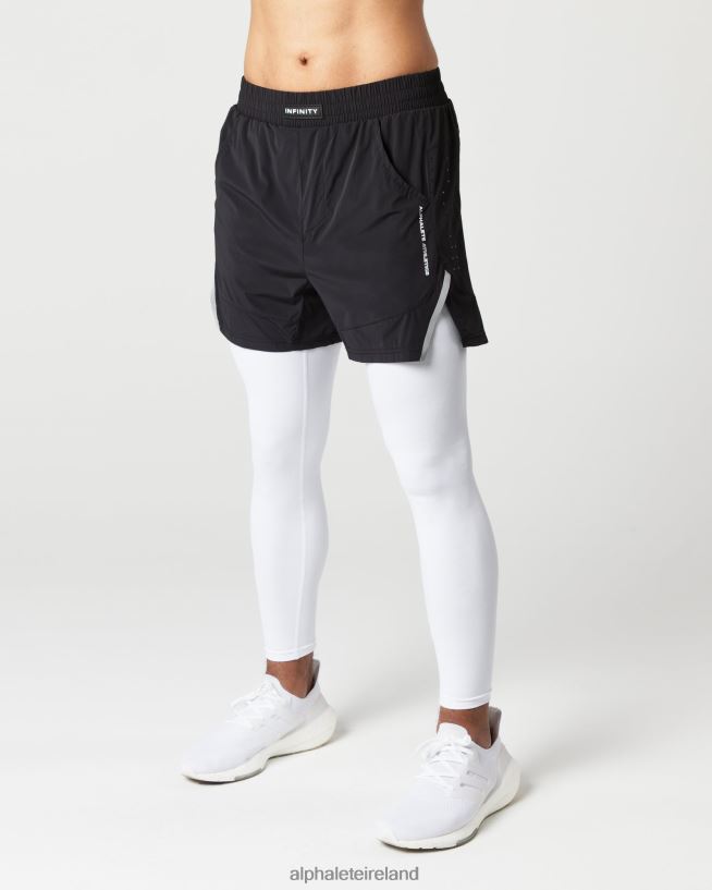 Clothing IE Alphalete Men Infinity 2-in-1 Speed Short 5.5" Black/White 2L4400691 - Image 3