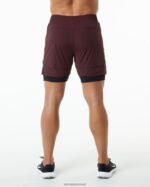 Clothing IE Alphalete Men Infinity Speed Short 5.5" Burgundy Red 2L4400707 - Image 3