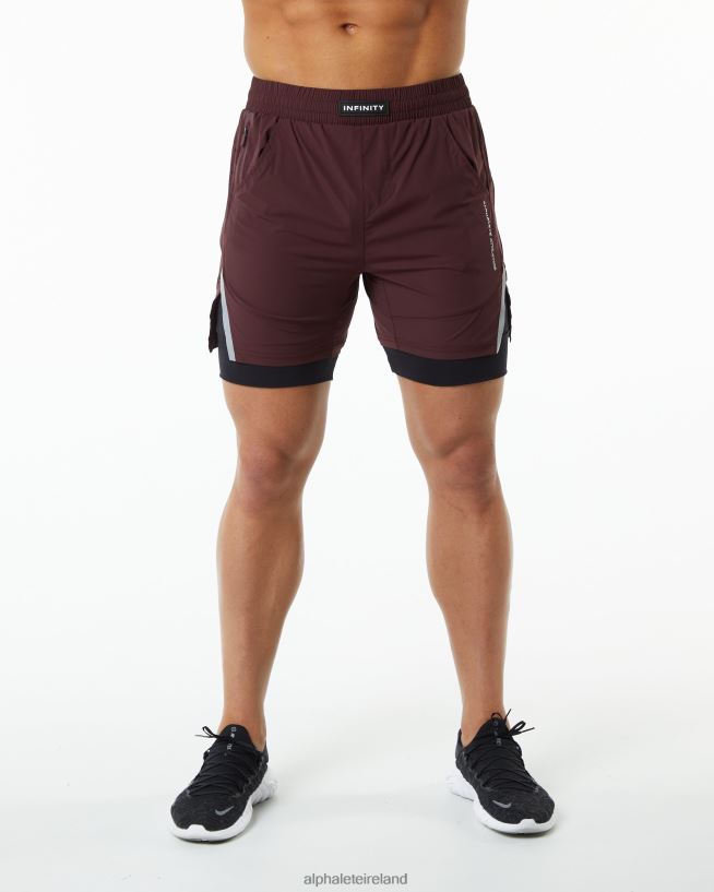Clothing IE Alphalete Men Infinity Speed Short 5.5" Burgundy Red 2L4400707 - Image 4