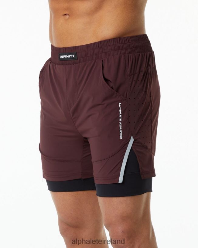 Clothing IE Alphalete Men Infinity Speed Short 5.5" Burgundy Red 2L4400707 - Image 1