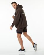 Clothing IE Alphalete Men Infinity Speed Short 5.5" Fudge Brown 2L4400706 - Image 2
