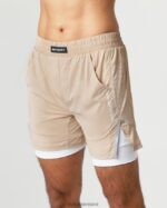 Clothing IE Alphalete Men Infinity Speed Short 5.5" Linen Brown 2L4400686 - Image 3