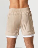Clothing IE Alphalete Men Infinity Speed Short 5.5" Linen Brown 2L4400686 - Image 4