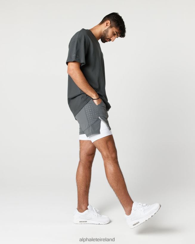 Clothing IE Alphalete Men Infinity Speed Short 5.5" Smoke Grey 2L4400690 - Image 2