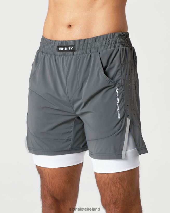 Clothing IE Alphalete Men Infinity Speed Short 5.5" Smoke Grey 2L4400690 - Image 3