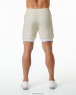Clothing IE Alphalete Men Infinity Speed Short 5.5" Vanilla Brown 2L4400705 - Image 2